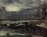 John Constable Boats on the Stour, Dedham Church in the background Spain oil painting artist